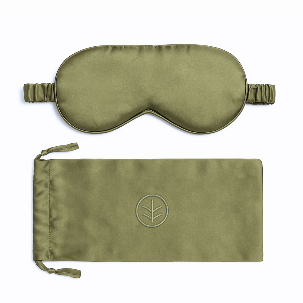 Essential Silk Sleep Eye Mask in Sage (Eucalyptus Silk)